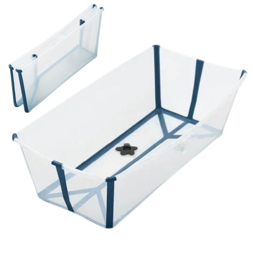 STOKKE FLEXI BATH X-Large Прозрачный синий набор со вкладышем для новорожденных