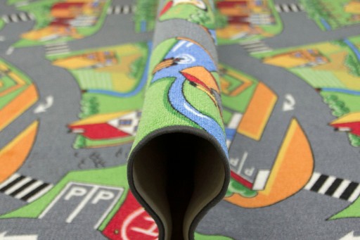 DYWAN DO POKOJU DZIECKA CHŁOPCA MIASTO DROGA FILC LITTLE VILLAGE 100x200 cm