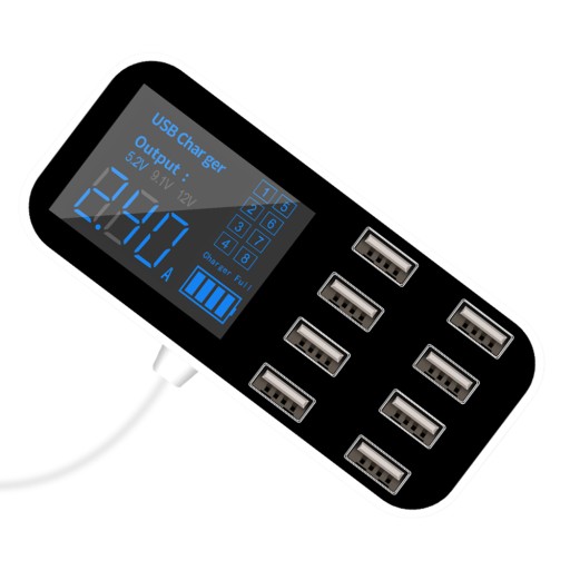 Szybka ładowarka samochodowa A9S 8 portów USB