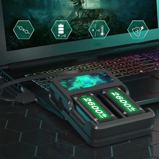 Зарядная станция, 2 аккумулятора для контроллера XBOX ONE/SERIES X&S