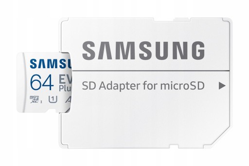 КАРТА ПАМЯТИ SAMSUNG EVO Plus EVO+ 64 ГБ micro SD 160 МБ/с с адаптером
