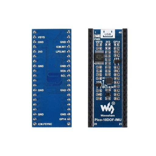 Датчик IMU с 10 степенями свободы для Raspberry Pi Pico