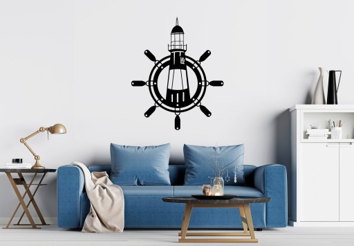 Dekoracja przyklejana do ściany A103 LATARNIA MORSKA 80x65 cm