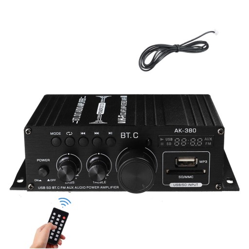 УСИЛИТЕЛЬ СТЕРЕО BLUETOOTH AMPLITUNER AK380 400 Вт