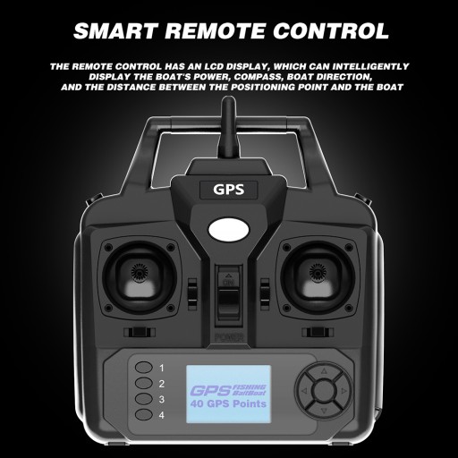 GPS ŁÓDKA ZANĘTOWA V020 500M 2KG 10KM/H z NOCNE ŚWIATŁO 12000mAh