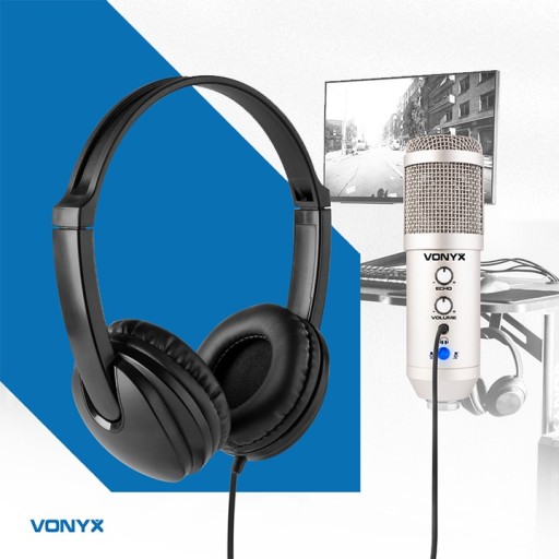 USB ИГРОВОЙ микрофон для КОМПЬЮТЕРА VONYX + штатив