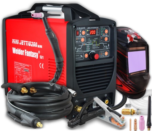 ИНВЕРТОРНЫЙ СВАРОЧНЫЙ АППАРАТ TIG MINI JET TIG 200 AC/DC PULS ММА-МАСКА ШЛЕМ