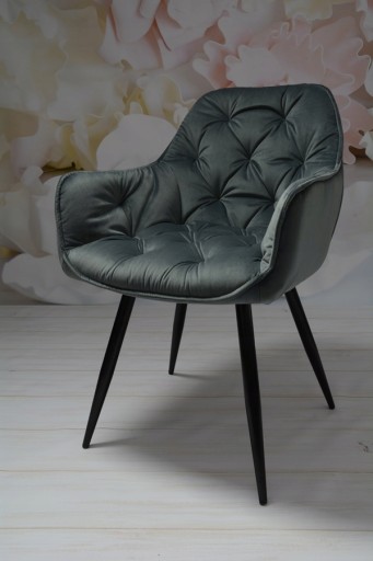 КРЕСЛО DANKOR DESIGN ARTEN ВЕЛОР СЕРЫЙ