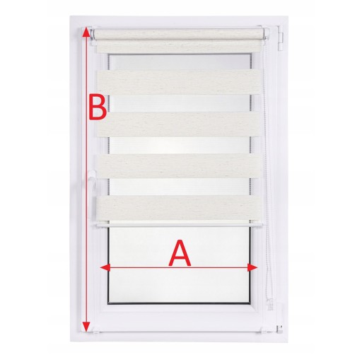 Roleta Rolety Dzień Noc wewnętrzna z prowadnicami na wymiar 111x215 cm