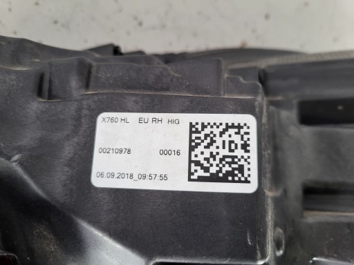 ФОНАРЬ ПЕРЕДНИЙ ПРАВЫЙ JAGUAR XE X760 EUROPA HIG NULL LX73-13W029-HA
