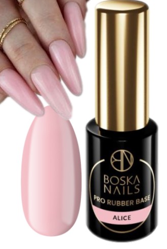 BOSKA NAILS PRO RUBBER BASE KAUCZUKOWA BAZA HYBRYDOWA - ALICE - 6ML