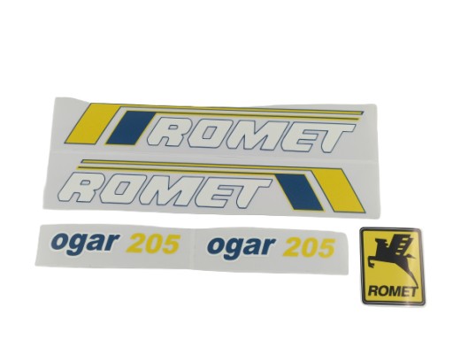 ROMET OGAR 205 NAKLEJKI DUŻY KOMPLET