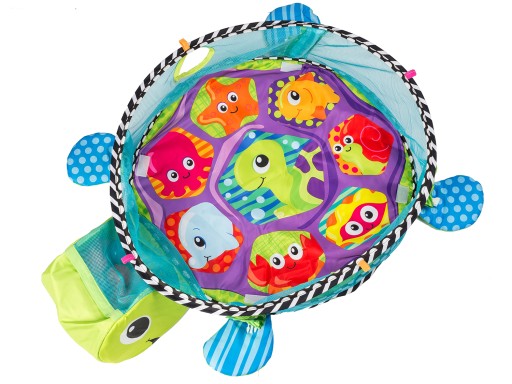 Большой развивающий коврик-черепаха, манеж, шарики ECOTOYS