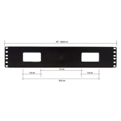 Techly 108316 Organizer kabli 2U do szaf Rack 19