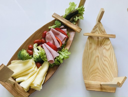 TACA ŁÓDKA OBROTOWA na SUSHI STATEK z GRAWEREM 60