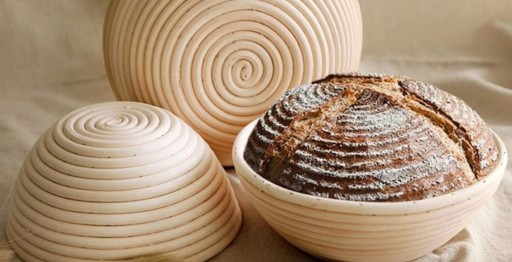 КОРЗИНКА ИЗ РОТАНГА ДЛЯ ПОДЪЕМНОГО ХЛЕБА 0,7КГ 19СМ