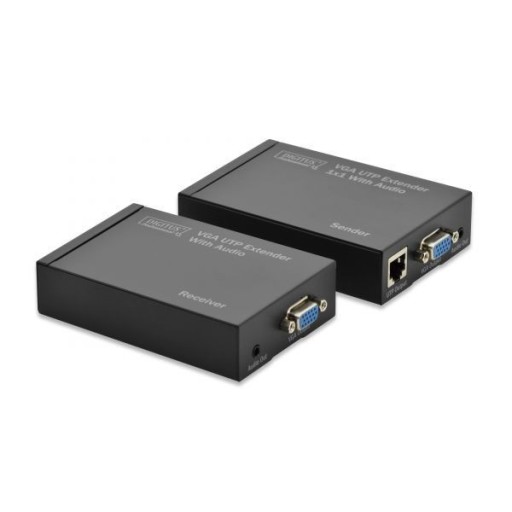 Удлинительный кабель VGA видео+аудио витая пара 300м