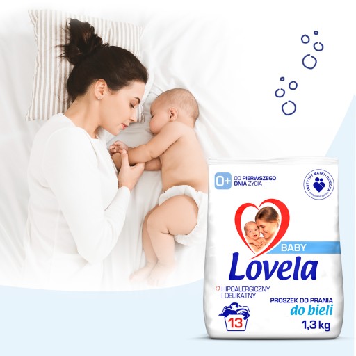 Lovela Baby гипоаллергенный стиральный порошок для малышей белый, 3х1,3кг.
