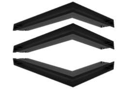 Каминная топка правая угловая EKO FLOKI P BS BLACK LUFTY FRAME SET