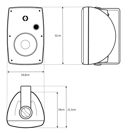 TIC AUDIO GŁOŚNIKI ZEWNĘTRZNY Z WIFI BT 2x 50W