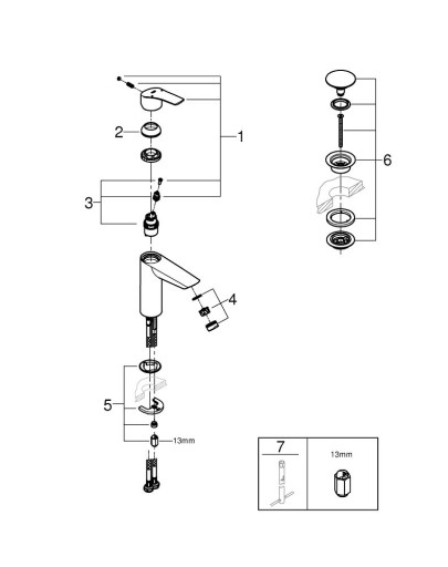 FAP ДЛЯ РАКОВИНЫ M С КРЫШКОЙ GROHE QUICKFIX