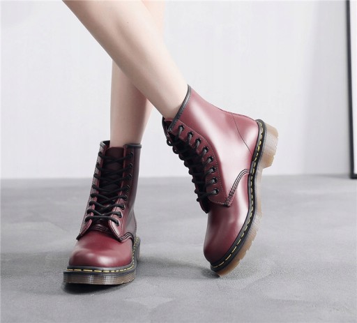 39 CZERWONE GLANY BOTKI WORKERY DR BOOTS 1460 RED