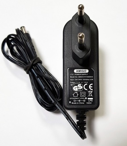 БЛОК ПИТАНИЯ ЗАРЯДНОЕ УСТРОЙСТВО AMIGO 7.5V 1A PULSE LED