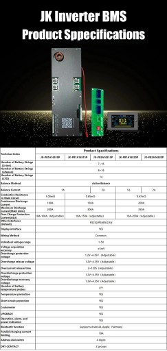 JK BMS JK Smart балансировщик 8S-16S 200A HES BAL2