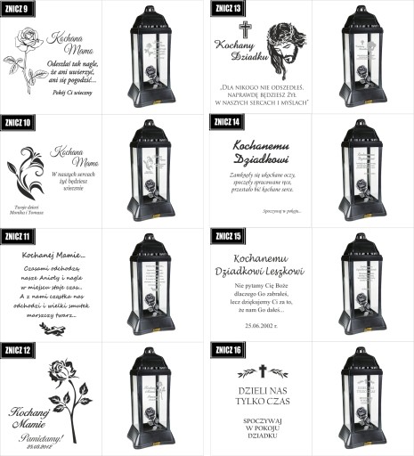 ZNICZ LAMPION z dedykacją TWOIM GRAWEREM dla babci