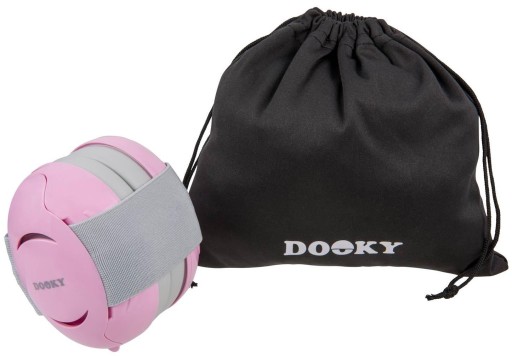 Słuchawki ochronne dziecięce DOOKY wyciszające wygłuszające pink 0+