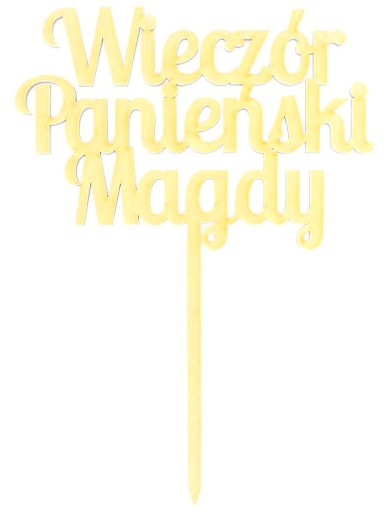 TOPPER FOR THE BRIDAL PARTY, именная надпись BOHO 27x19