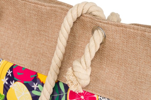 Duża torba damska shopper bag kolorowa torebka na suwak A4 pojemna