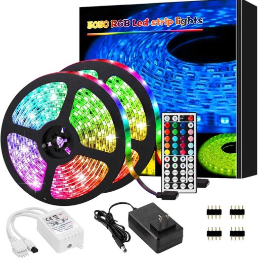 Набор светодиодных лампочек RGB 5050 BLUETOOTH длиной 20 м.