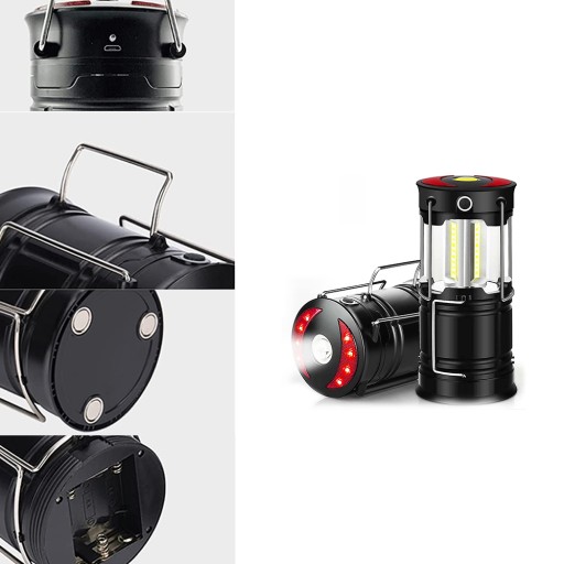 TURYSTYCZNA LAMPA LATARKA NASTAWNY LAMPKA LED KEMPINGOWA SURVIVAL 4 TRYBY