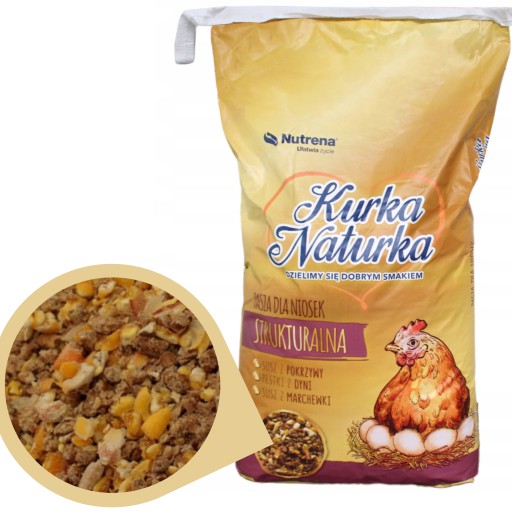 Структурный корм для кур-несушек с дробленой кукурузой 25кг Курка Натурка