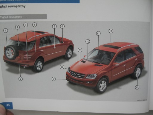MERCEDES W164 ML 2005-2008 инструкция по эксплуатации PL