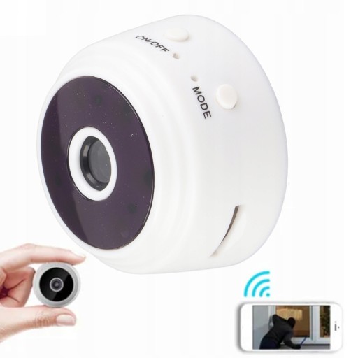 МИНИ БЕСПРОВОДНАЯ WIFI КАМЕРА HD1080P БЕЛАЯ