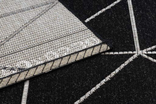SINGLE RUG CARPET 200x290cm треугольники черный #DEV1381