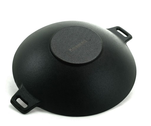 WOK PATELNIA ŻELIWNA 31cm Pokrywą INDUKCJA GAZ
