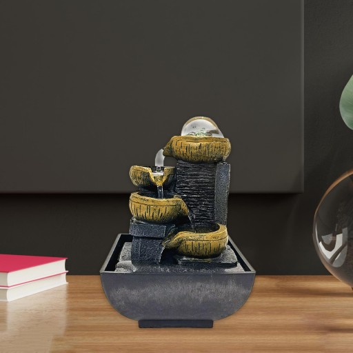 Miniaturowa fontanna wodna na biurko, relaksujący styl C