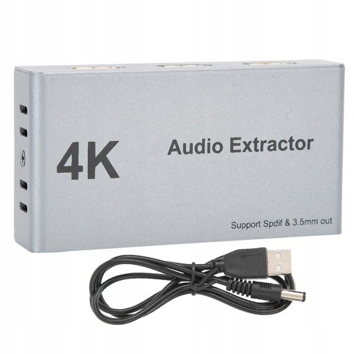 Распределитель аудиоэкстрактора HDMI 2 в 1, выход 4k