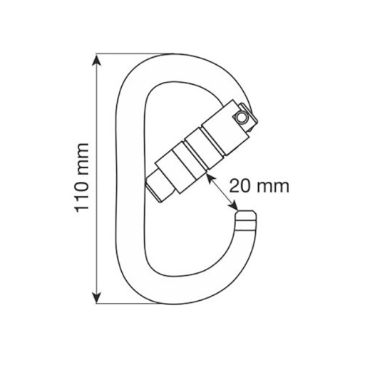 Karabinek aluminiowy triplex owalny Camp – Oval XL 3Lock