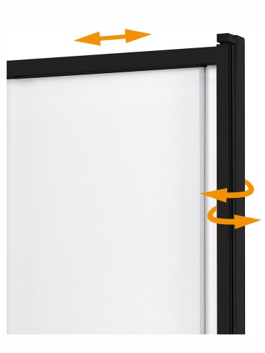 Раздвижная шторка для ванны Easy Slide Besco BLACK