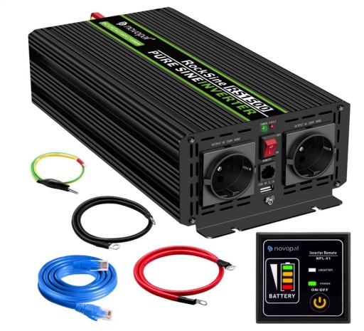 PRZETWORNICA NAPIĘCIA CZYSTY SINUS 2000 WATT SOLARTRONICS 12V/230V USB GOLD