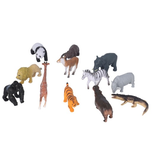 12 sztuk zwierzęta z dżungli figurki realistyczne