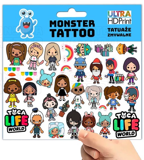 МОЮЩИЕСЯ ДЕТСКИЕ ТАТУ ДЕТСКИЕ TOCA BOCA LIFE WORLD DESIGNS QUALITY