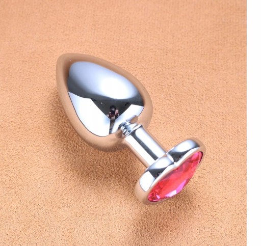 STALOWY KOREK ANALNY SERCE ZATYCZKA PLUG ANAL BDSM