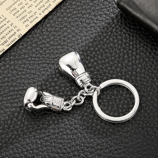 СЕРЕБРЯНЫЙ БРЕЛОК СТАЛЬНЫЕ БОКСЕРСКИЕ ПЕРЧАТКИ