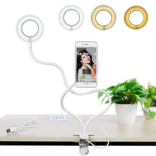 LAMPA PIERŚCIENIOWA LED SELFIE DO TELEFONU ALOGY