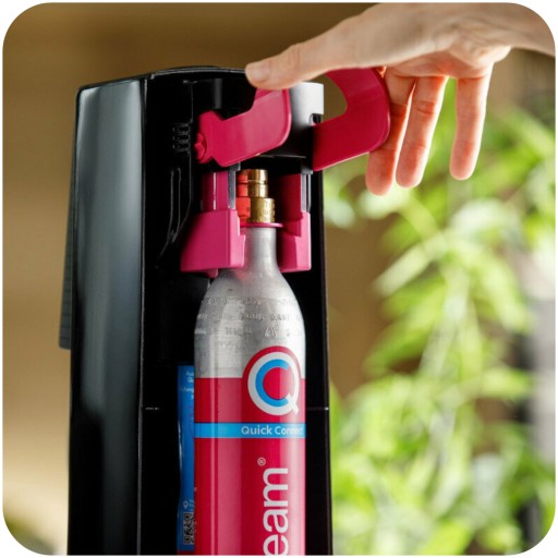 САТУРАТОР ГАЗИРОВАННОЙ ВОДЫ SODASTREAM, ЧЕРНЫЙ НАБОР, БУТЫЛКА 1л + КАРТРИДЖ CO2